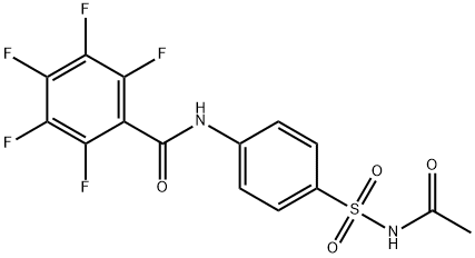 N-[4-(acetylsulfamoyl)phenyl]-2,3,4,5,6-pentafluorobenzamide Structure