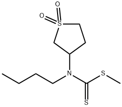 methyl N-butyl-N-(1,1-dioxothiolan-3-yl)carbamodithioate Struktur