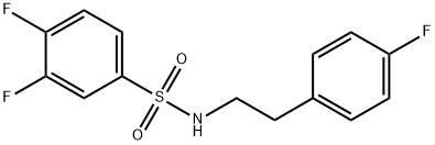 3,4-difluoro-N-[2-(4-fluorophenyl)ethyl]benzenesulfonamide Struktur