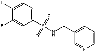 3,4-difluoro-N-(pyridin-3-ylmethyl)benzenesulfonamide Structure