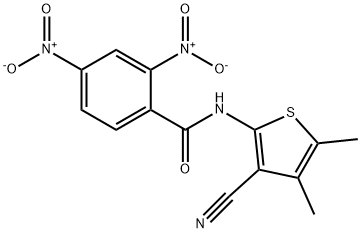 N-(3-cyano-4,5-dimethylthiophen-2-yl)-2,4-dinitrobenzamide Structure