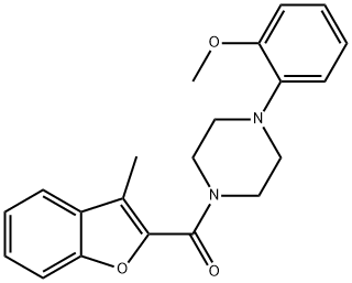 [4-(2-methoxyphenyl)piperazin-1-yl]-(3-methyl-1-benzofuran-2-yl)methanone Structure