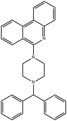 6-(4-benzhydrylpiperazin-1-yl)phenanthridine Structure