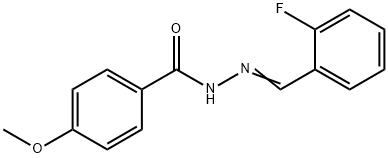 N-[(E)-(2-fluorophenyl)methylideneamino]-4-methoxybenzamide Struktur