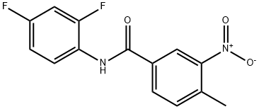 N-(2,4-difluorophenyl)-4-methyl-3-nitrobenzamide Struktur