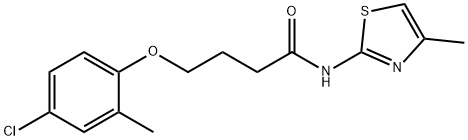 4-(4-chloro-2-methylphenoxy)-N-(4-methyl-1,3-thiazol-2-yl)butanamide Structure