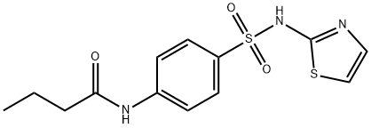 N-[4-(1,3-thiazol-2-ylsulfamoyl)phenyl]butanamide 化学構造式