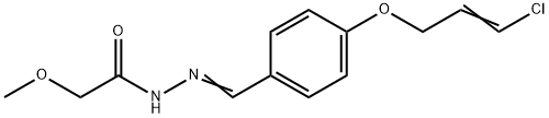 N-[(E)-[4-[(E)-3-chloroprop-2-enoxy]phenyl]methylideneamino]-2-methoxyacetamide Struktur