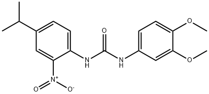 1-(3,4-dimethoxyphenyl)-3-(2-nitro-4-propan-2-ylphenyl)urea Structure