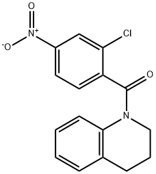 (2-chloro-4-nitrophenyl)-(3,4-dihydro-2H-quinolin-1-yl)methanone Structure