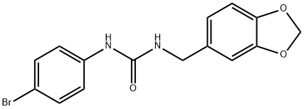 1-(1,3-benzodioxol-5-ylmethyl)-3-(4-bromophenyl)urea,328281-23-8,结构式