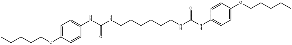 1-(4-pentoxyphenyl)-3-[6-[(4-pentoxyphenyl)carbamoylamino]hexyl]urea Struktur