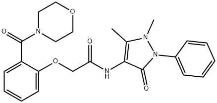 N-(1,5-dimethyl-3-oxo-2-phenylpyrazol-4-yl)-2-[2-(morpholine-4-carbonyl)phenoxy]acetamide Structure