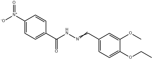 N-[(Z)-(4-ethoxy-3-methoxyphenyl)methylideneamino]-4-nitrobenzamide,328916-22-9,结构式