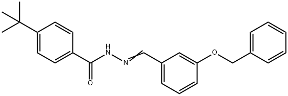 4-tert-butyl-N-[(E)-(3-phenylmethoxyphenyl)methylideneamino]benzamide Structure