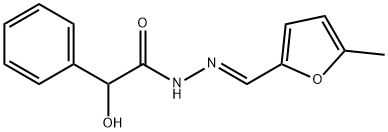 2-hydroxy-N-[(E)-(5-methylfuran-2-yl)methylideneamino]-2-phenylacetamide Structure