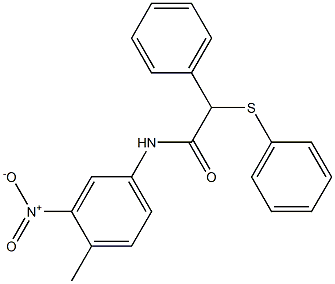 N-(4-methyl-3-nitrophenyl)-2-phenyl-2-phenylsulfanylacetamide Struktur