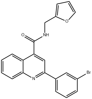 2-(3-bromophenyl)-N-(furan-2-ylmethyl)quinoline-4-carboxamide Struktur