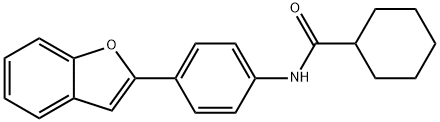 N-[4-(1-benzofuran-2-yl)phenyl]cyclohexanecarboxamide 化学構造式