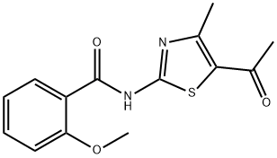 N-(5-acetyl-4-methyl-1,3-thiazol-2-yl)-2-methoxybenzamide Structure