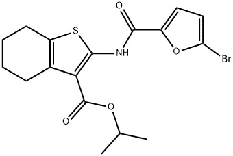 propan-2-yl 2-[(5-bromofuran-2-carbonyl)amino]-4,5,6,7-tetrahydro-1-benzothiophene-3-carboxylate Structure