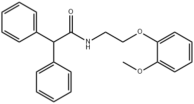 N-[2-(2-methoxyphenoxy)ethyl]-2,2-diphenylacetamide Structure