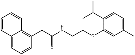 N-[2-(5-methyl-2-propan-2-ylphenoxy)ethyl]-2-naphthalen-1-ylacetamide Structure