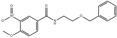 4-methoxy-3-nitro-N-(2-phenylmethoxyethyl)benzamide,329919-77-9,结构式