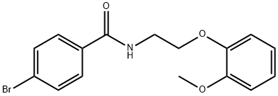 4-bromo-N-[2-(2-methoxyphenoxy)ethyl]benzamide Struktur