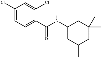 2,4-dichloro-N-(3,3,5-trimethylcyclohexyl)benzamide 化学構造式