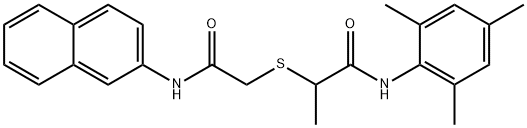 2-[2-(naphthalen-2-ylamino)-2-oxoethyl]sulfanyl-N-(2,4,6-trimethylphenyl)propanamide Structure