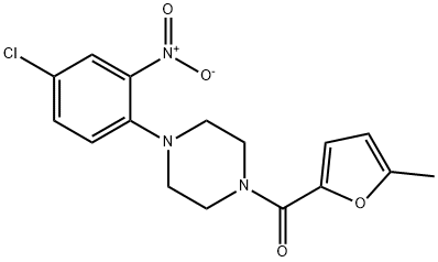 [4-(4-chloro-2-nitrophenyl)piperazin-1-yl]-(5-methylfuran-2-yl)methanone Structure