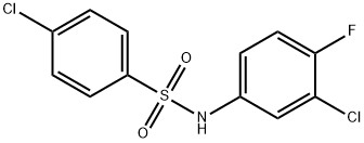 4-chloro-N-(3-chloro-4-fluorophenyl)benzenesulfonamide Structure