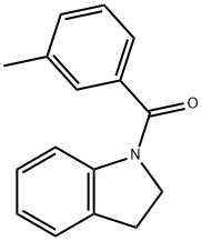 2,3-dihydroindol-1-yl-(3-methylphenyl)methanone Struktur
