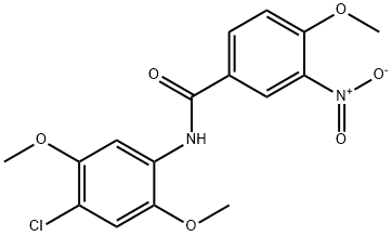 N-(4-chloro-2,5-dimethoxyphenyl)-4-methoxy-3-nitrobenzamide Struktur