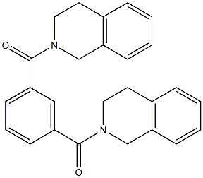 [3-(3,4-dihydro-1H-isoquinoline-2-carbonyl)phenyl]-(3,4-dihydro-1H-isoquinolin-2-yl)methanone,330466-61-0,结构式
