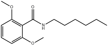 N-hexyl-2,6-dimethoxybenzamide 化学構造式