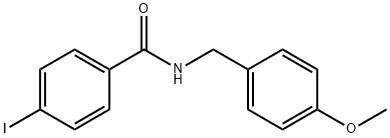 4-iodo-N-[(4-methoxyphenyl)methyl]benzamide Struktur