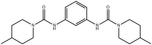 4-methyl-N-[3-[(4-methylpiperidine-1-carbonyl)amino]phenyl]piperidine-1-carboxamide Struktur