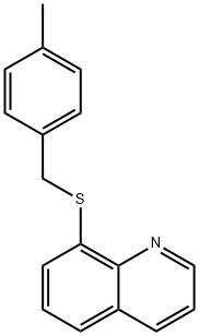8-[(4-methylphenyl)methylsulfanyl]quinoline 化学構造式