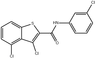 3,4-dichloro-N-(3-chlorophenyl)-1-benzothiophene-2-carboxamide Structure