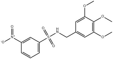 3-nitro-N-[(3,4,5-trimethoxyphenyl)methyl]benzenesulfonamide Structure