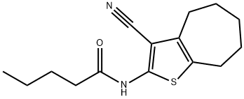 N-(3-cyano-5,6,7,8-tetrahydro-4H-cyclohepta[b]thiophen-2-yl)pentanamide Structure