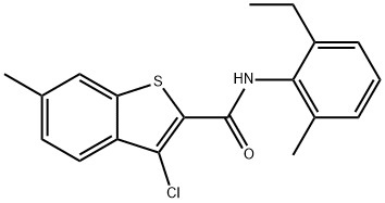 332380-95-7 3-chloro-N-(2-ethyl-6-methylphenyl)-6-methyl-1-benzothiophene-2-carboxamide