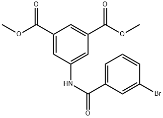 dimethyl 5-[(3-bromobenzoyl)amino]benzene-1,3-dicarboxylate 结构式