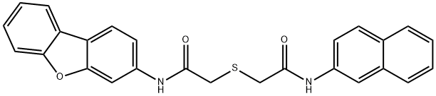 333352-24-2 2-[2-(dibenzofuran-3-ylamino)-2-oxoethyl]sulfanyl-N-naphthalen-2-ylacetamide