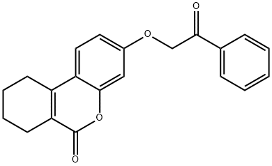 3-phenacyloxy-7,8,9,10-tetrahydrobenzo[c]chromen-6-one Structure