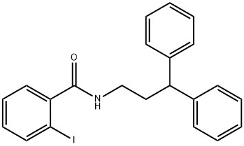 N-(3,3-diphenylpropyl)-2-iodobenzamide 化学構造式