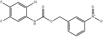 (3-nitrophenyl)methyl N-(2-chloro-4,5-difluorophenyl)carbamate Struktur