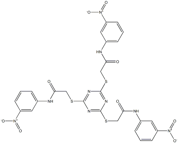 339230-08-9 2-[[4,6-bis[[2-(3-nitroanilino)-2-oxoethyl]sulfanyl]-1,3,5-triazin-2-yl]sulfanyl]-N-(3-nitrophenyl)acetamide